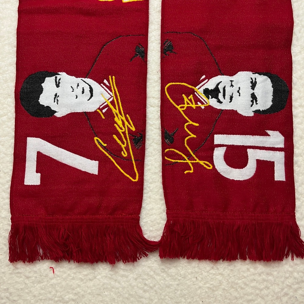 Liverpool FC SAS Suarez and‎ Sturridge Red Knit Football Scarf 55in x 7.5in
